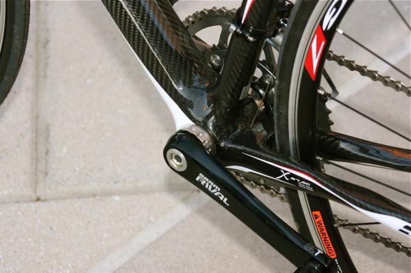 Look tapers the down tube/bottom bracket junction for stiffness.