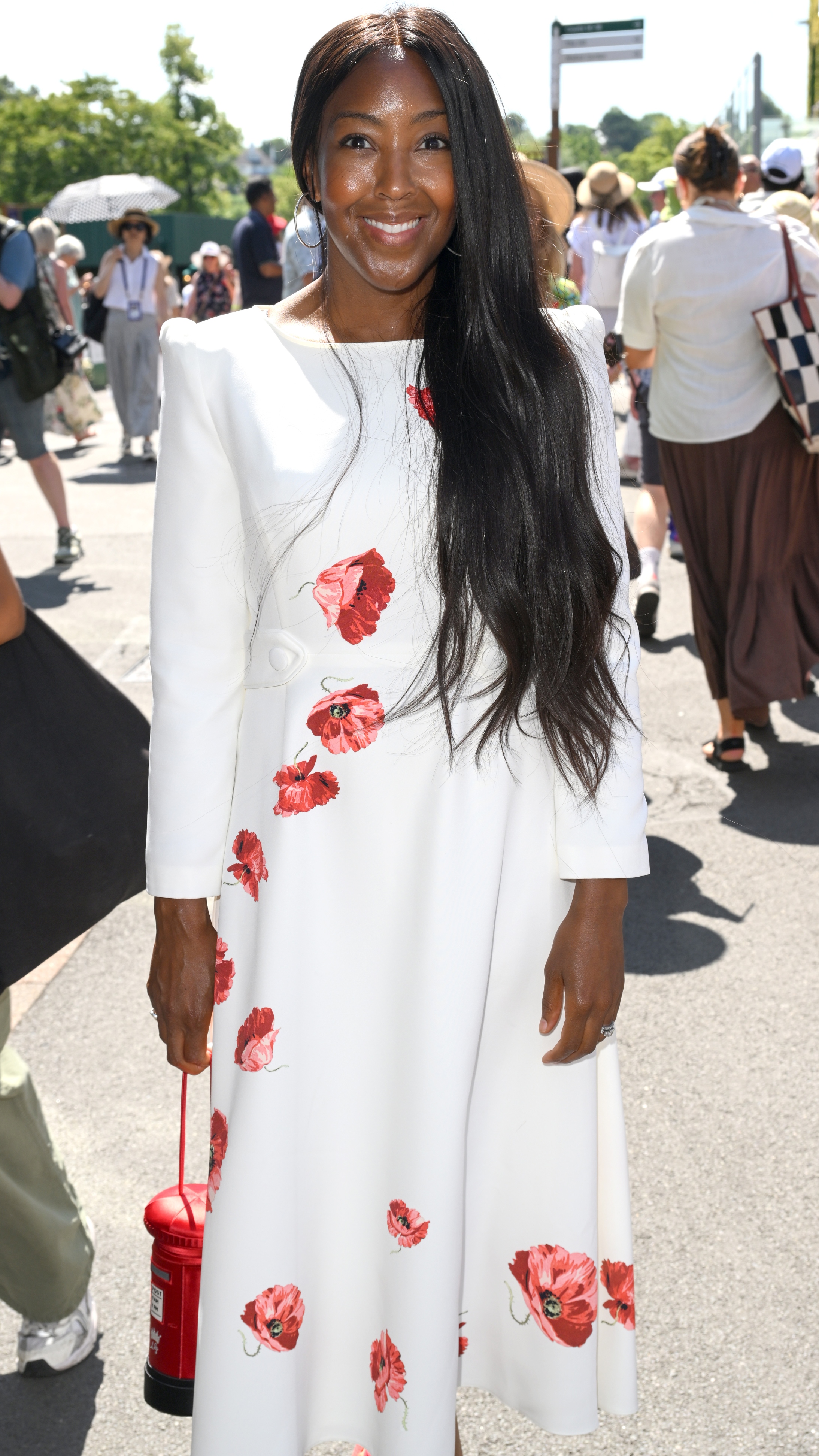 Angellica Bell attends day one of the Wimbledon Tennis Championships at the All England Lawn Tennis and Croquet Club on June 30, 2025
