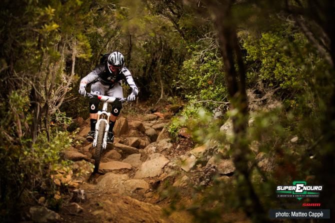 A rider on a trail in Punta Ala, Italy