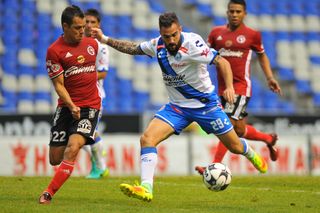 Action from Puebla vs Tijuana in Liga MX, 2016