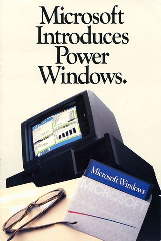 1986 Microsoft Windows 1.0 brochure scan