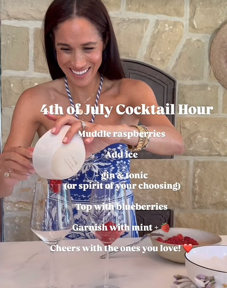 Meghan Markle cocktail hour for July 4