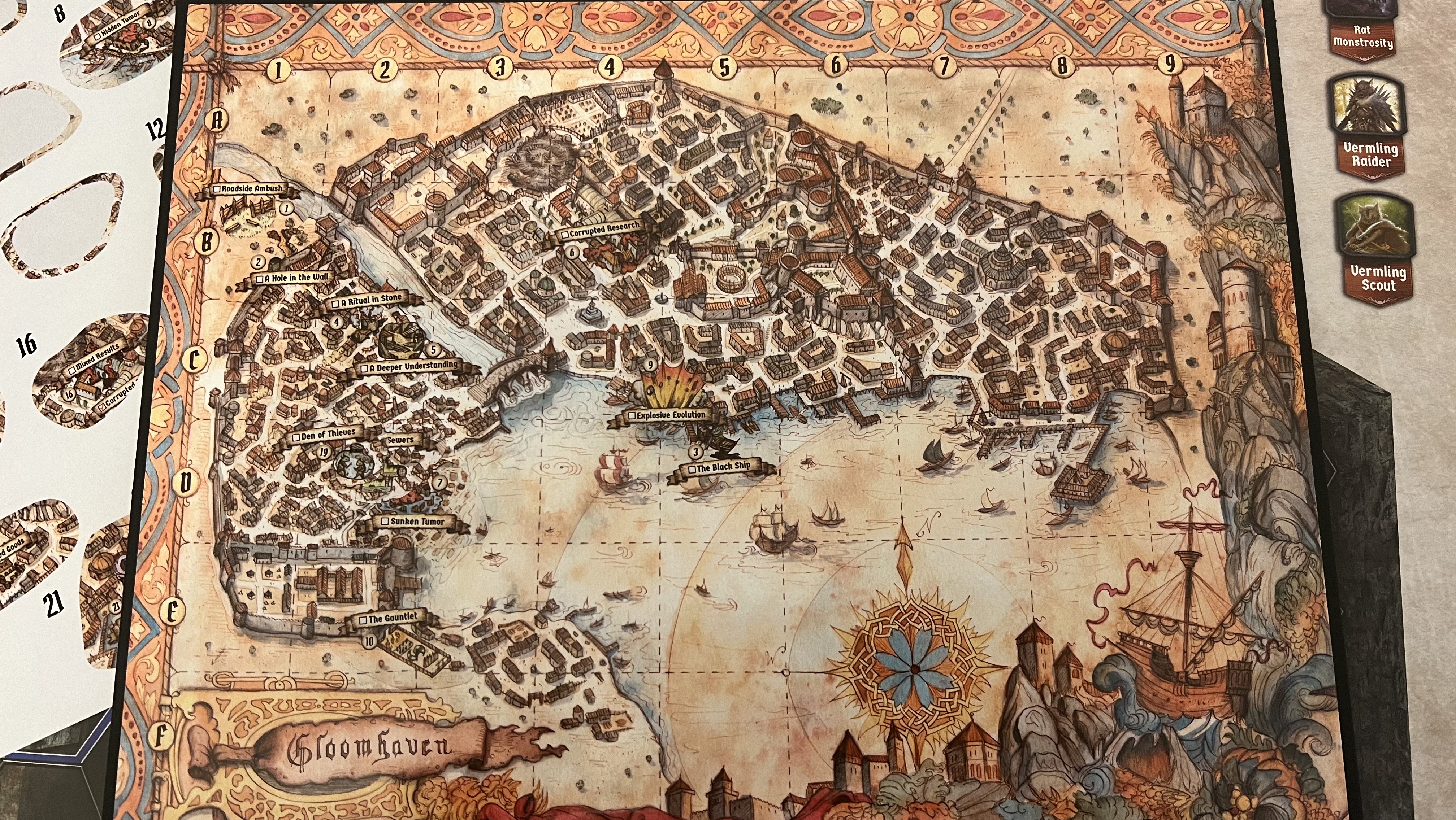 Gloomhaven: Jaws of the Lion map