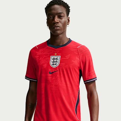 England National Team 2026 Match Away Men's Nike Aero-Fit Football Shirt - Speed Red/obsidian/white/obsidian - Size Xs