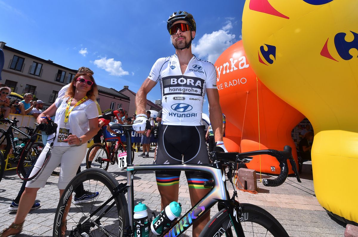 Peter Sagan in the points jersey