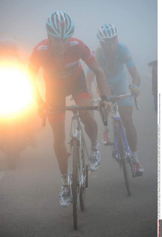 Chris Horner and Vincenzo Nibali battle of the 2013 overall classification