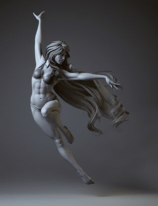 Realistic 3D figure