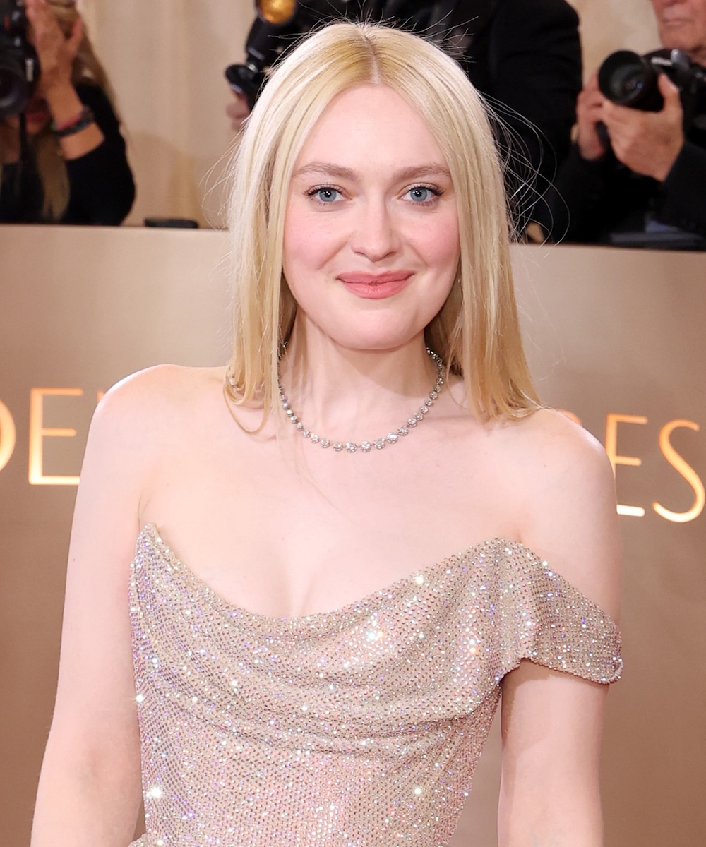 Dakota Fanning at the Golden Globes.