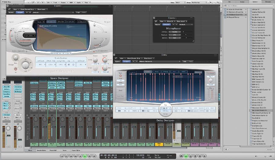The Space Designer and Delay Designer plug-ins