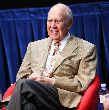 Carl Reiner speaks onstage during a 'Salute To Sid Caesar' at The Paley Center for Media on July 16, 2014 in Beverly Hills, California