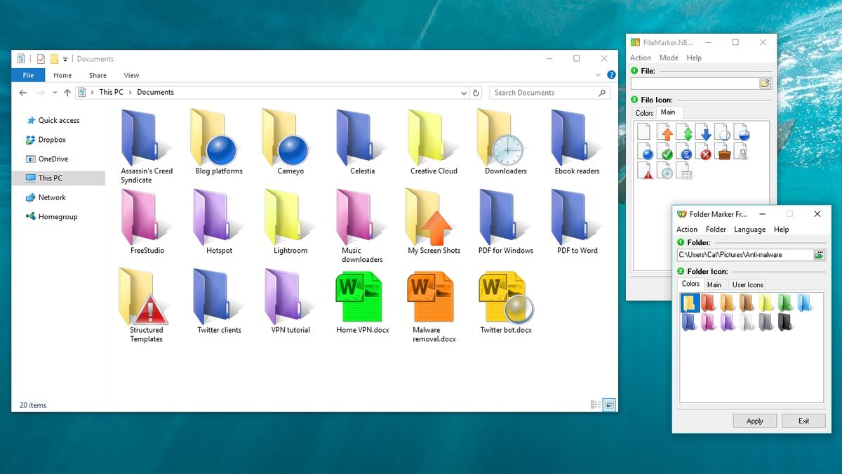 resaltar nombres de archivos en el explorador de Windows