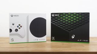 The Xbox Series S and Series X retail boxes