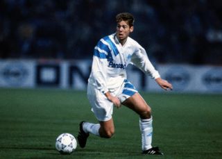 Chris Waddle in action for Marseille back in 1991