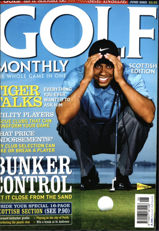 Tiger Woods front cover from Golf Monthly archive