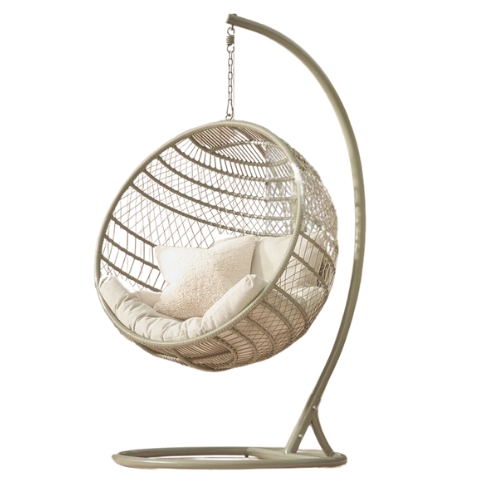 Cox & Cox, Tilos Geometric Hanging Chair - Olive
