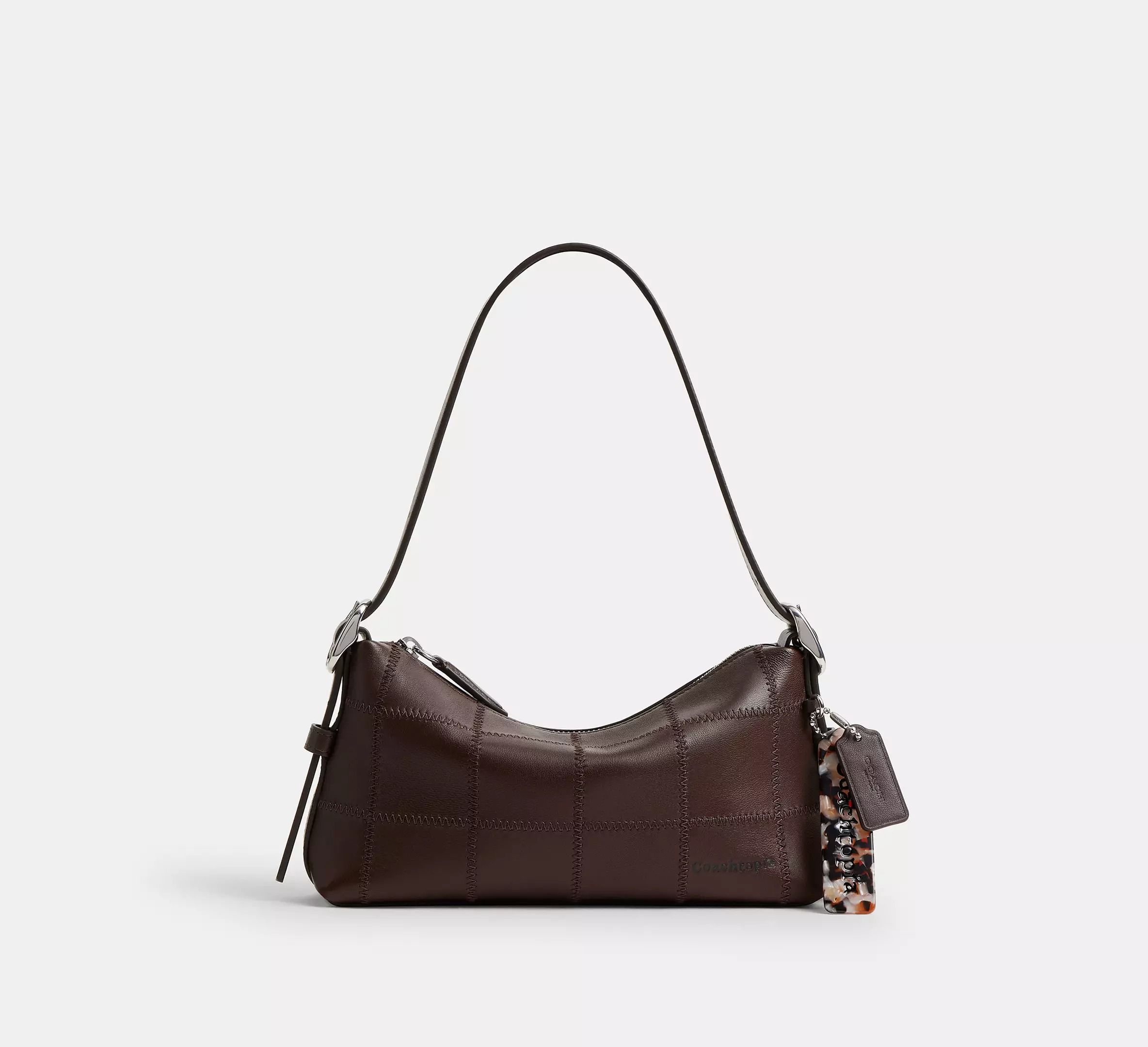 COACH®, Alter/ego Small Slouchy Shoulder Bag in Checkerboard Upcrafted Leather