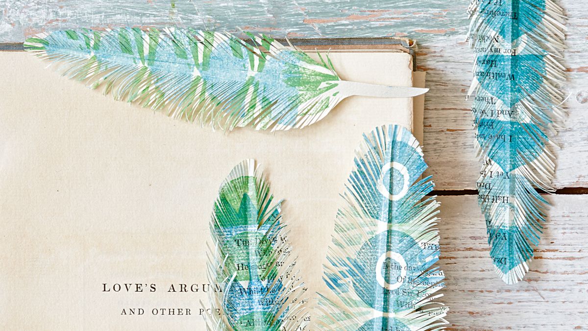 Paper crafts how to make feather decorations Real Homes