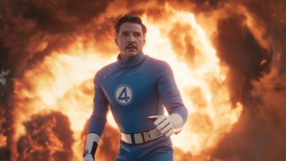 Pedro Pascal as Reed Richards/Mister Fantastic in The Fantastic Four: First Steps