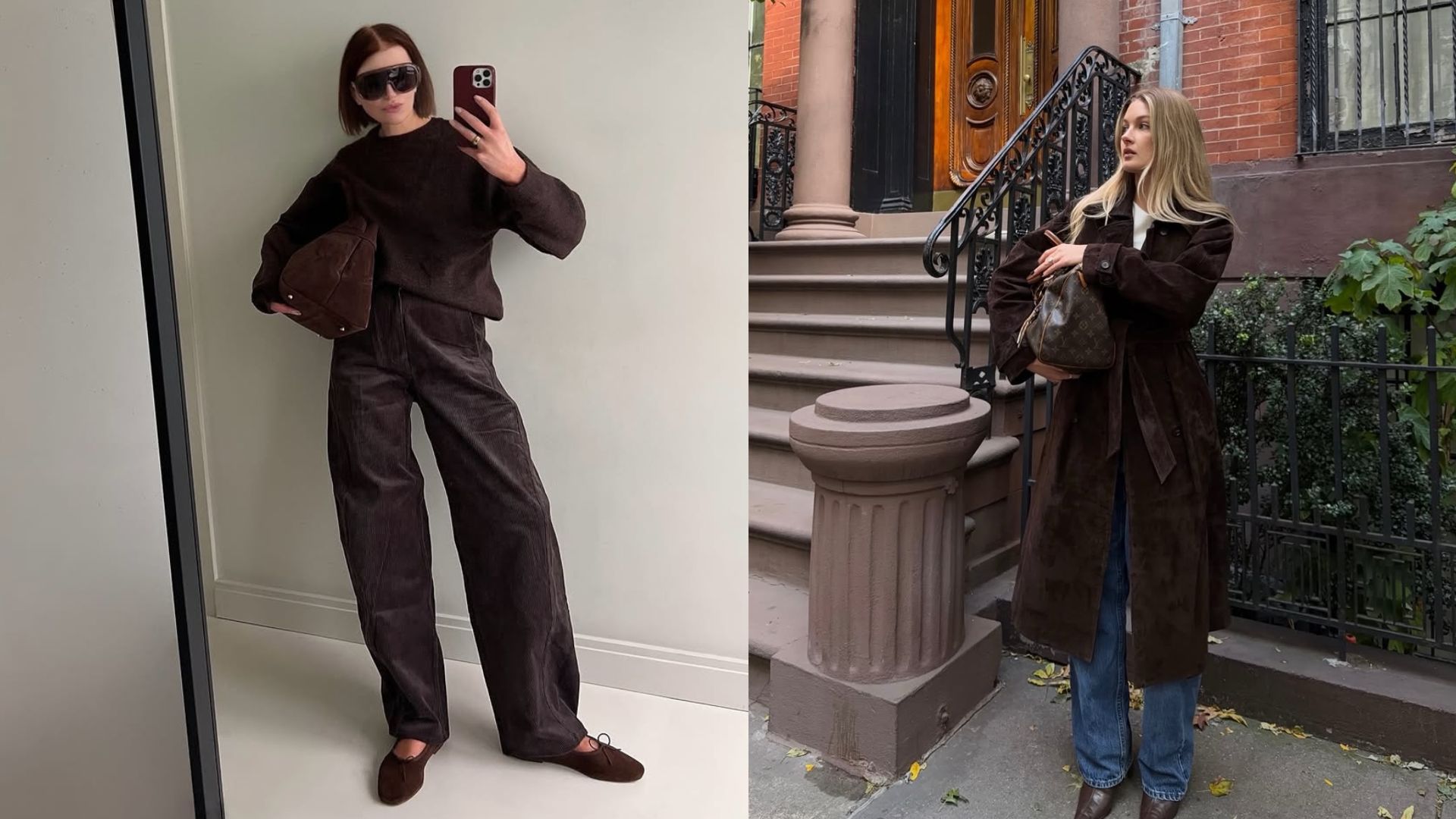 woman wearing suede jacket