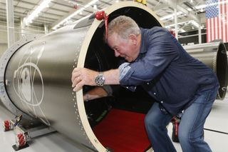 William Shatner at Rocket Lab's New Facility