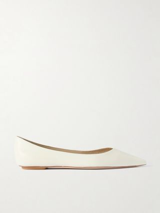 Emilia Leather Point-Toe Ballet Flats