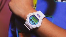 The Casio G-Shock crazy colour series worn on a wrist