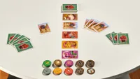 Jaipur board game set up on table