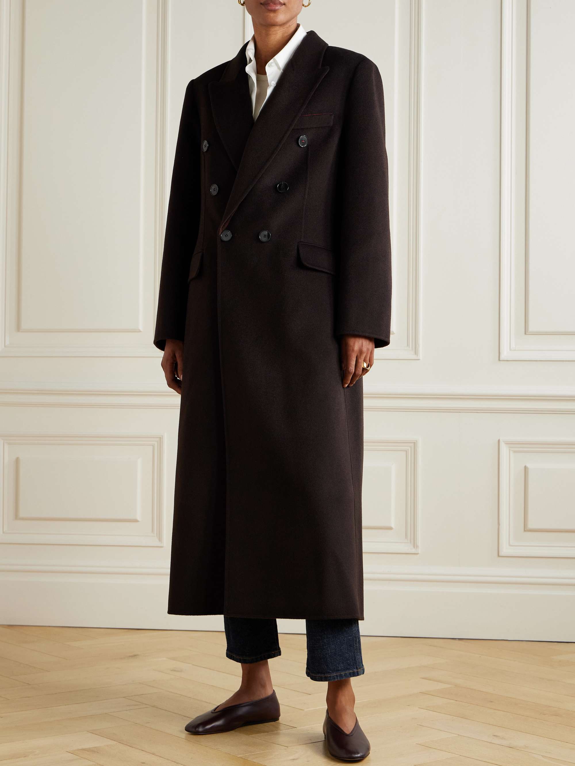Double-Breasted Wool and Cashmere-Blend Coat