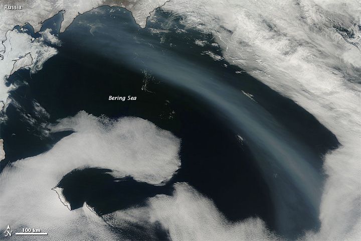 russia wildfires, bering sea images, wildfire smoke images, lake Baikal wildfires