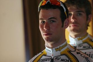 Mark Cavendish at the 2009 Columbia team launch