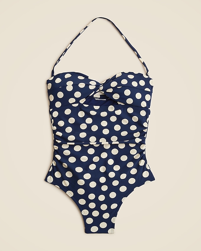 Gemma Ruched Bandeau Cutout One-Piece