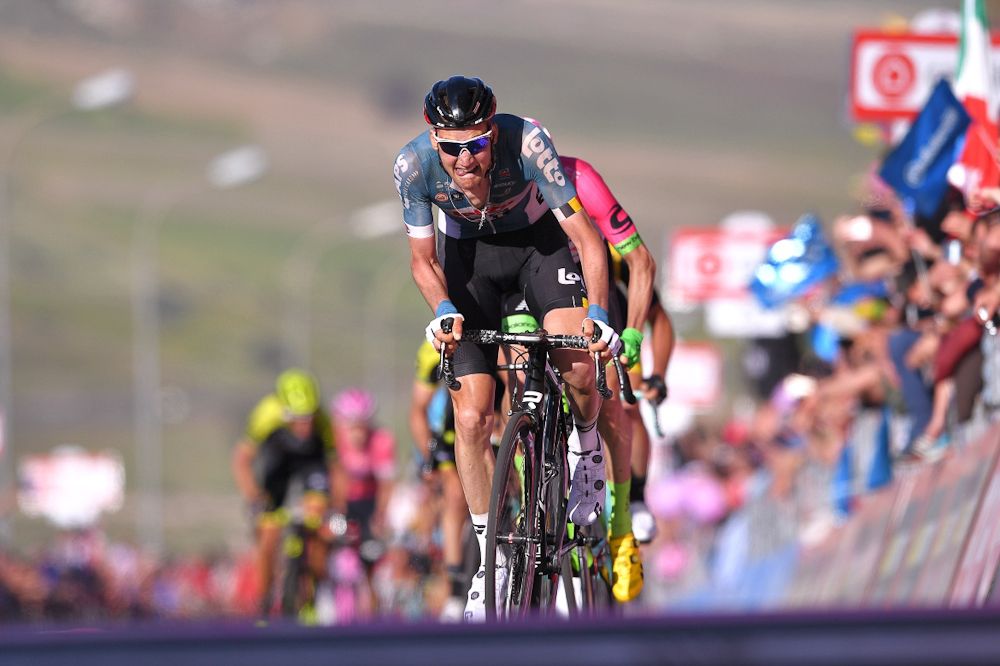 Tim Wellens on his way to winning stage 4 at the Giro d'Italia