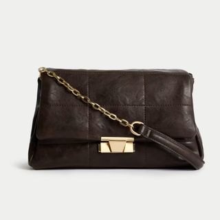 M&S Faux Leather Quilted Bag