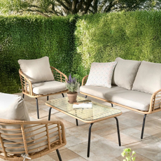 Very Coccon sofa set on a garden patio.