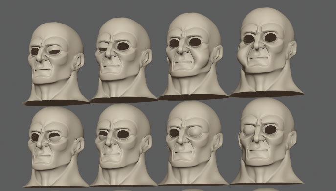 man's 3d head