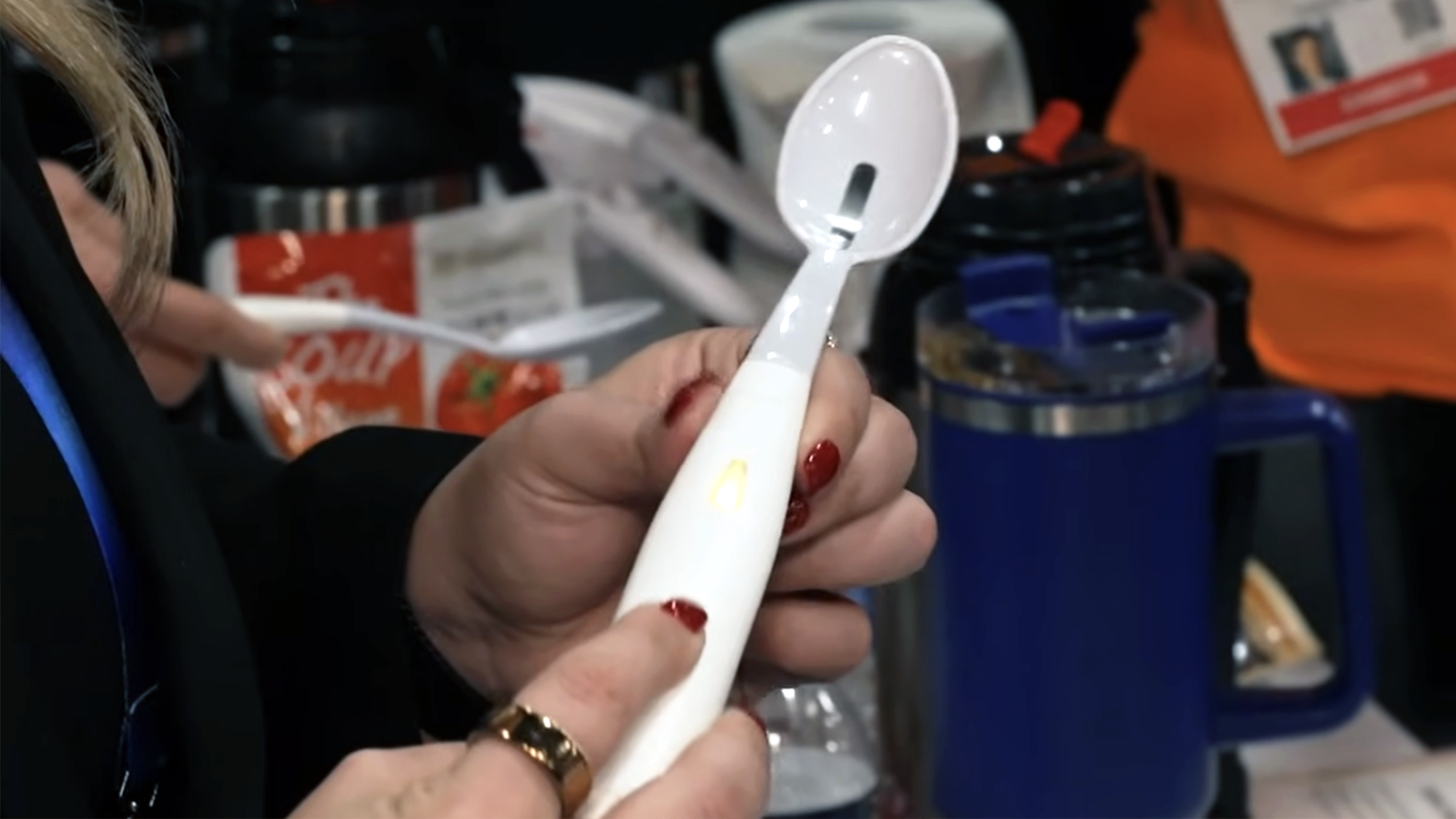 I just tried an electric spoon that makes food taste saltier, and