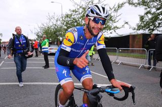 All smiles from Fernando Gaviria after his stage win