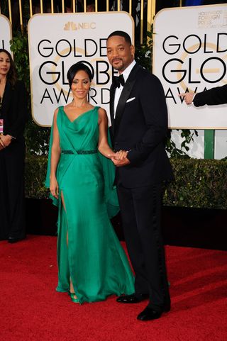 Will Smith and Jada Pinkett-Smith at the Golden Globes 2016