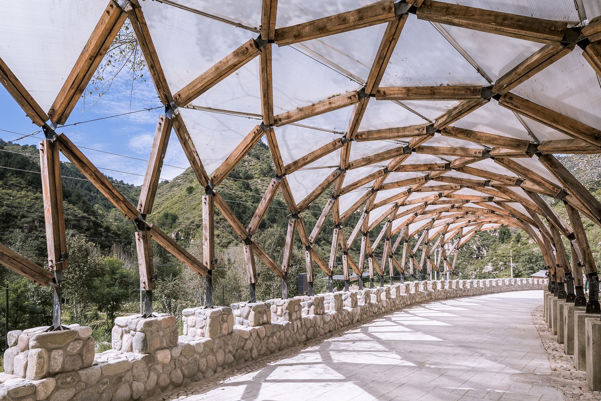 Pergola in Luotuowan Village interior