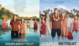 Couples Retreat poster comparison, Universal lawsuit Faizon Love