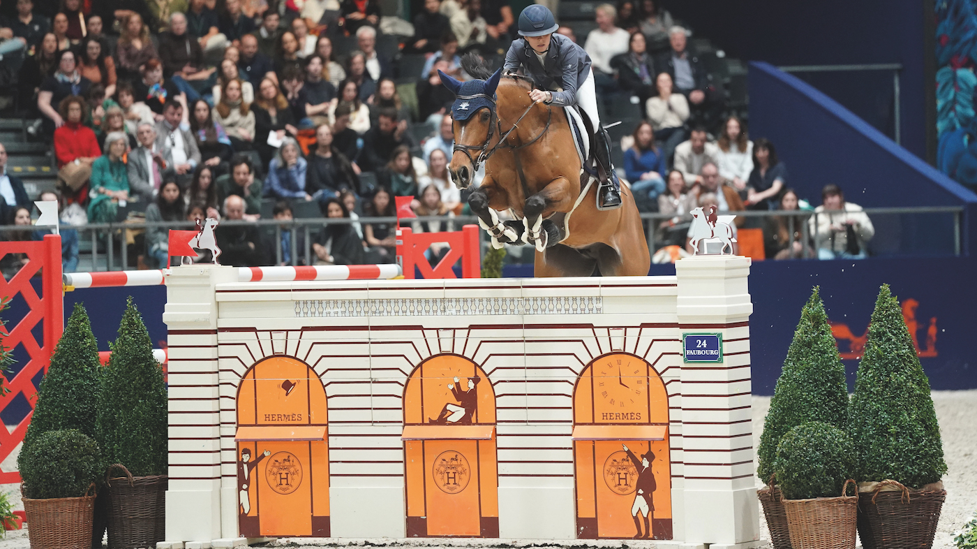 Ioli Mytilineou riding La Perla v. Heffinck during the Hermes Grand Prix
