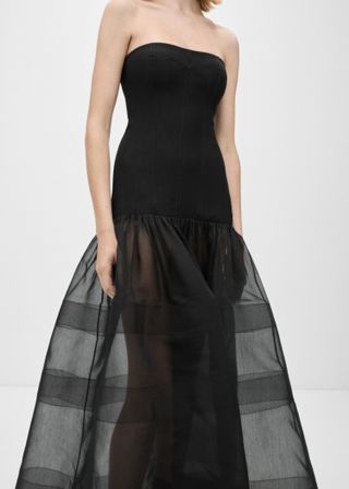 Corset Dress With Semi-Transparent Skirt