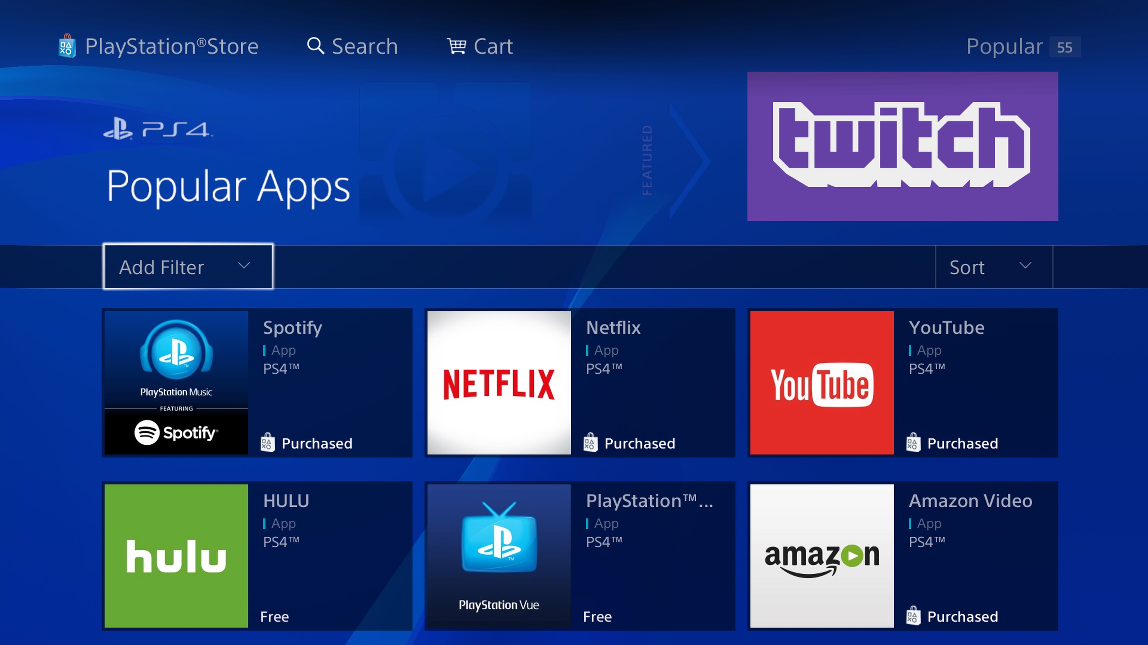 playstation 4 app store