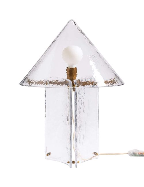 Crate & Barrel | Vespera Glass Table Lamp 19.7