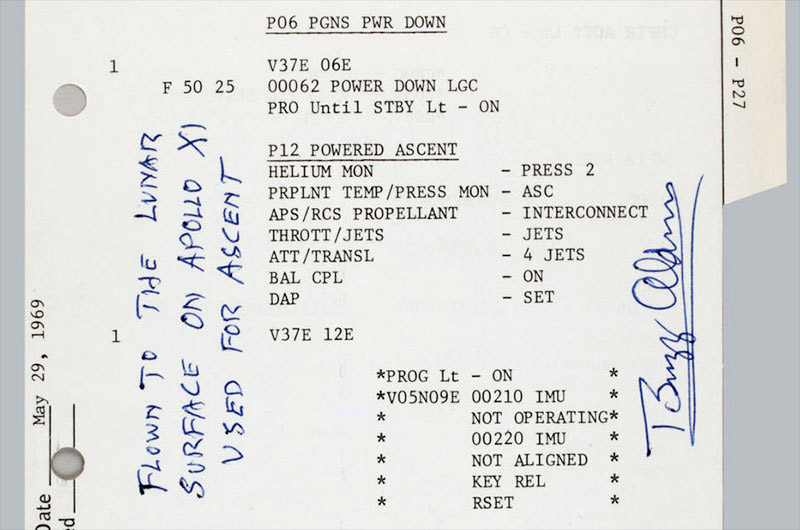 Buzz Aldrin says he is not personally selling an Apollo 11 lunar ascent checklist in a March 25, 2013, Bonhams space auction in New York.