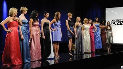 Ladies in Gowns on Runway