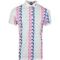 J.Lindeberg Tour Tech Print - Pink Bridge Golf Shirt | $84 at Golf Poser&nbsp;