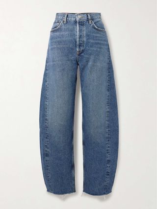 Luna Cropped High-Rise Tapered Organic Jeans