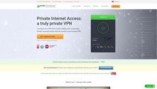 Private Internet Access review - homepage