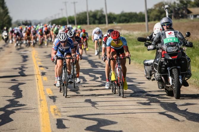 Another break tries to go up the road early in the race.
